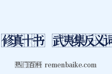 修真十书·武夷集反义词是什么意思的图片